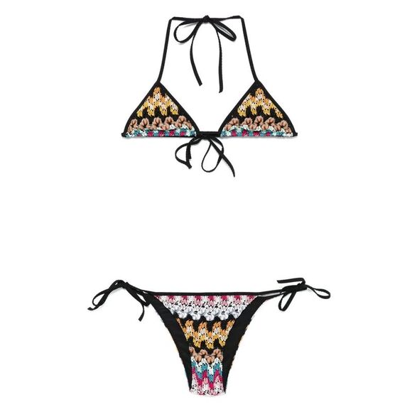 MISSONI Sweaters - Missoni Women Lamé Viscose Lace Triangle Bikini